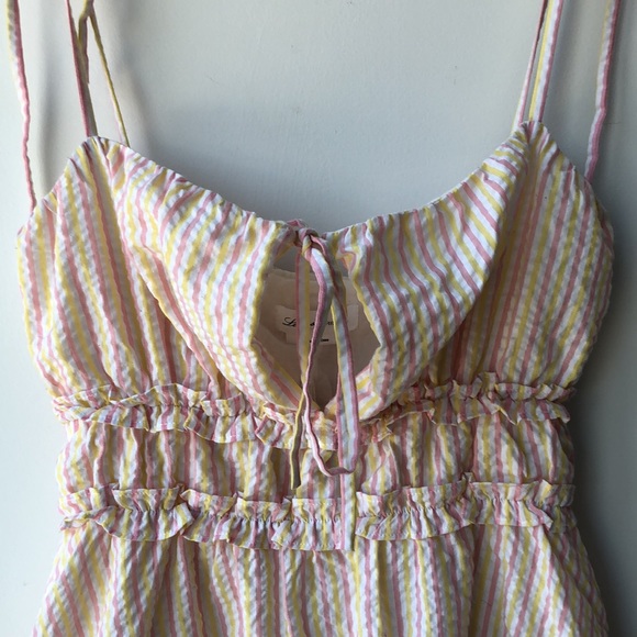 NWT Lovers + Friends Kai Striped Seersucker Dress! - Picture 6 of 16